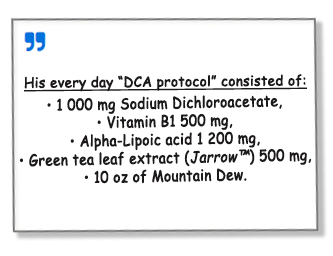 Non-Hodgkin Lymphoma I DCA usage protocol for cancer