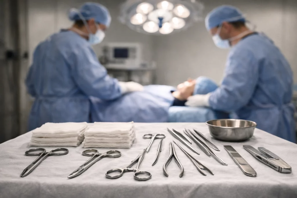 Image depicts surgery for endometriosis